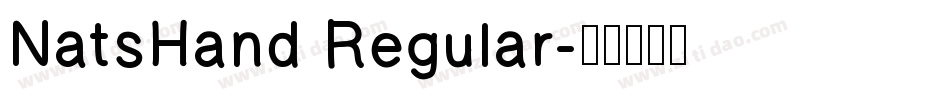 NatsHand Regular字体转换